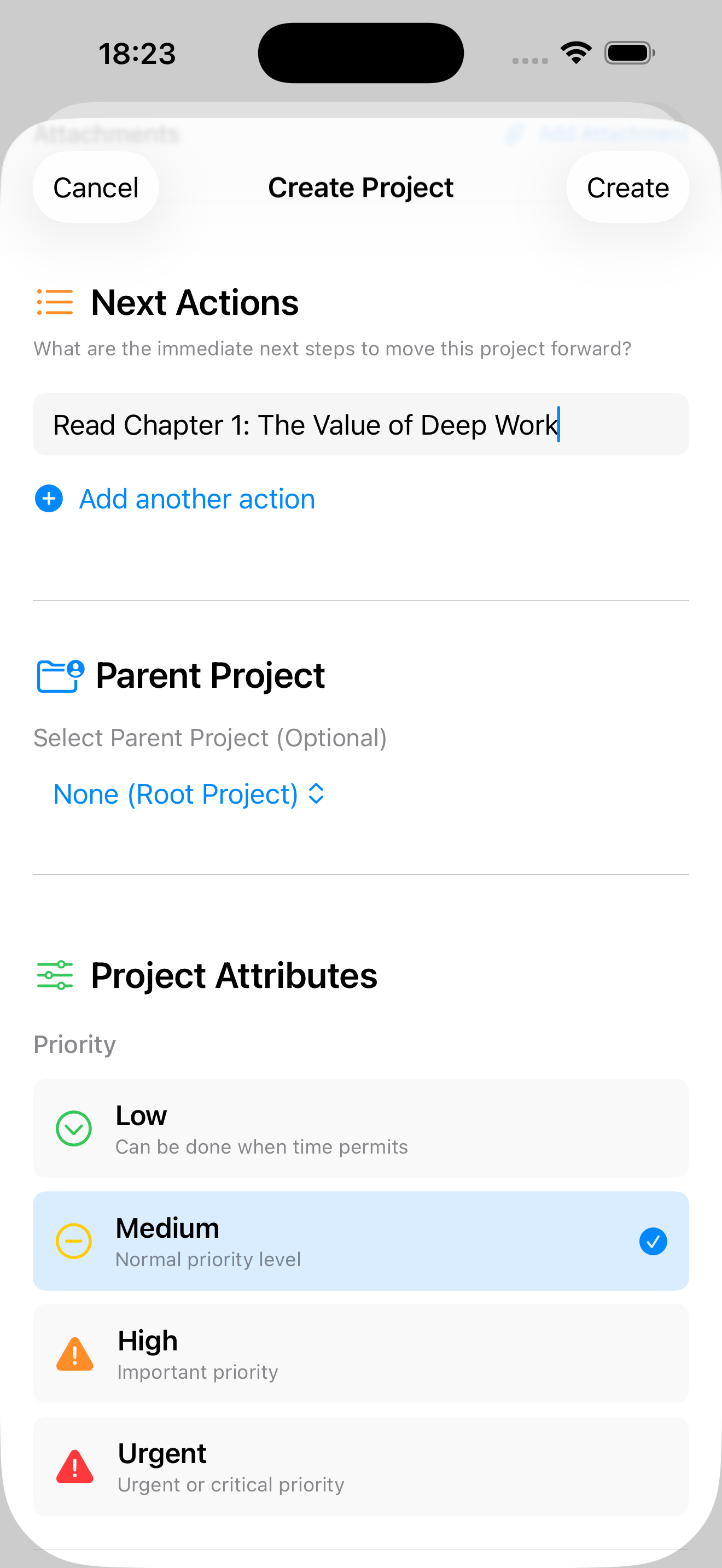 Clarify as Project - Add Next Action